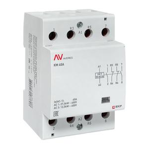 Контактор модульный КМ 40А 2NO+2NC 230В AC (3 мод.) AVERES EKF km-av-3-40-22-230V