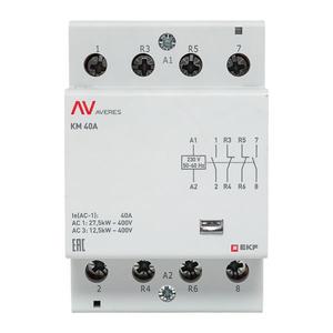 Контактор модульный КМ 40А 2NO+2NC 230В AC (3 мод.) AVERES EKF km-av-3-40-22-230V