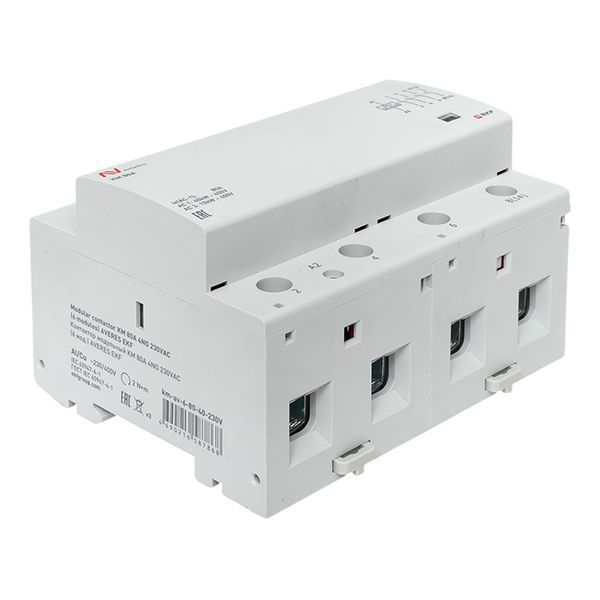 Контактор модульный КМ 80А 4NO 230В AC (6 мод.) AVERES EKF km-av-6-80-40-230V