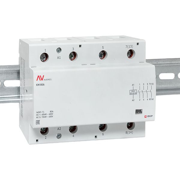 Контактор модульный КМ 80А 4NO 230В AC (6 мод.) AVERES EKF km-av-6-80-40-230V