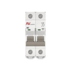 Выключатель автоматический модульный 2п K 1А 10кА AV-10 AVERES EKF mcb10-2-01K-av
