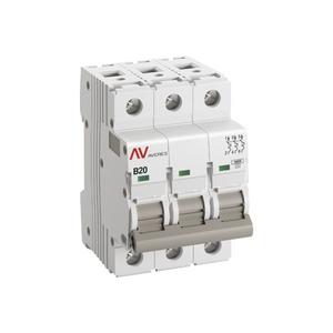 Выключатель автоматический модульный 3п B 20А 10кА AV-10 AVERES EKF mcb10-3-20B-av