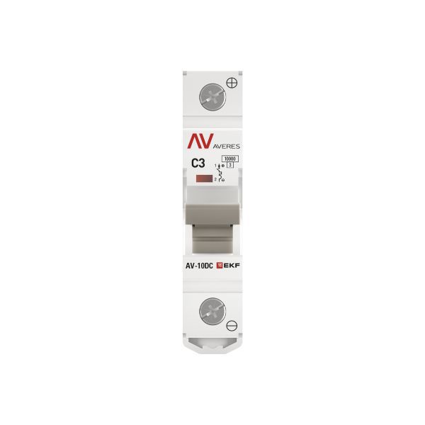 Выключатель автоматический 1п C 3А 10кА AV-10 DC AVERES EKF mcb10-DC-1-03C-av
