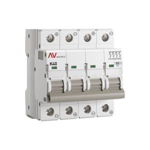 Выключатель автоматический модульный 4п K 40А 10кА AV-10 DC AVERES EKF mcb10-DC-4-40K-av