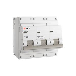 Выключатель автоматический модульный 3п D 125А 10кА ВА 47-100 PROxima EKF mcb47100-3-125D-pro