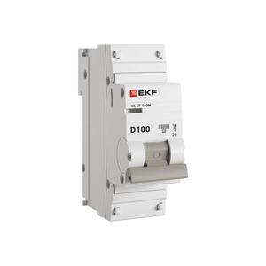 Выключатель автоматический модульный 1п D 100А 10кА ВА 47-100M электромагнит. расцеп. PROxima EKF mcb47100m-1-100D-pro
