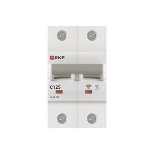 Выключатель автоматический модульный 2п C 125А 15кА ВА 47-125 PROxima EKF mcb47125-2-125C