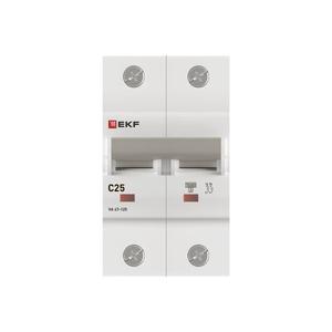 Выключатель автоматический 2п C 25А 15кА ВА 47-125 PROxima EKF mcb47125-2-25C