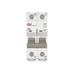 Выключатель автоматический модульный 2п C 3А 6кА AV-6 AVERES EKF mcb6-DC-2-03C-av
