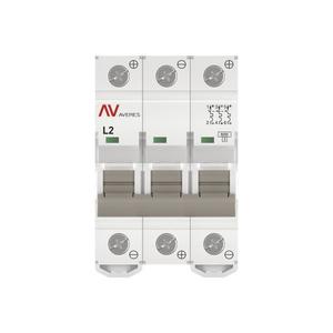 Выключатель автоматический модульный 3п L 2А 6кА AV-6 DC AVERES EKF mcb6-DC-3-02L-av