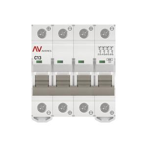 Выключатель автоматический модульный 4п C 13А 6кА AV-6 AVERES EKF mcb6-DC-4-13C-av