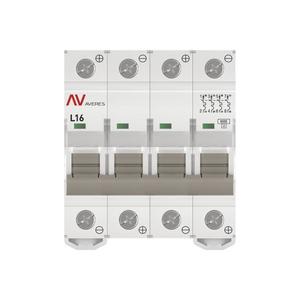 Выключатель автоматический модульный 4п L 16А 6кА AV-6 DC AVERES EKF mcb6-DC-4-16L-av
