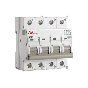 Выключатель автоматический модульный 4п K 32А 6кА AV-6 DC AVERES EKF mcb6-DC-4-32K-av