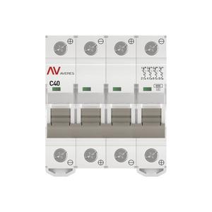 Выключатель автоматический модульный 4п C 40А 6кА AV-6 AVERES EKF mcb6-DC-4-40C-av