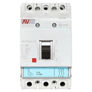 Выключатель автоматический 3п 80А 35кА AV POWER-1/3 TR AVERES EKF mccb-13-80-TR-av
