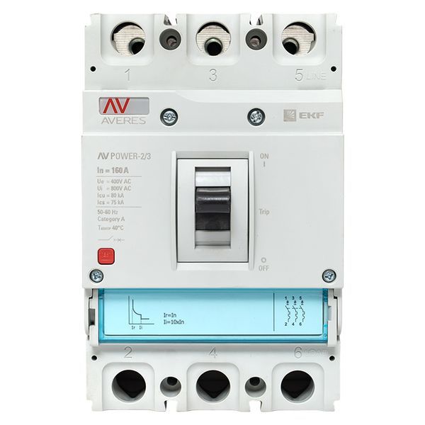 Выключатель автоматический 160А 80кА AV POWER-2/3 TR AVERES EKF mccb-23-160H-TR-av