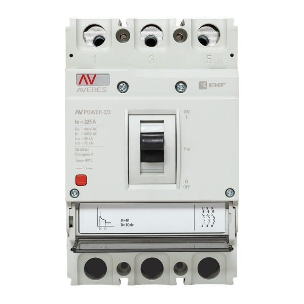 Выключатель автоматический 225А 80кА AV POWER-2/3 TR AVERES EKF mccb-23-225H-TR-av