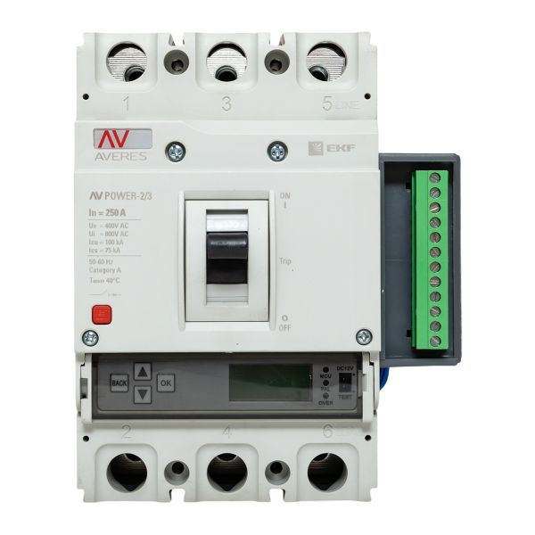 Выключатель автоматический 250А 100кА AV POWER-2/3 ETU6.2 AVERES EKF mccb-23-250H-6.2-av