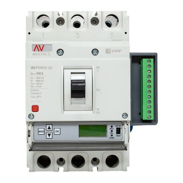 Выключатель автоматический 250А 100кА AV POWER-2/3 ETU6.2 AVERES EKF mccb-23-250H-6.2-av