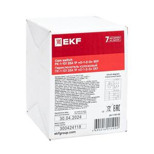 Переключатель кулачковый ПК-1-101 1п 25А "0-1-2-3" EKF pk-1-101-25