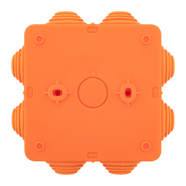 Коробка огнестойкая E45 85х85х40мм IP55 с клеммниками 4 полюса 0.5-6кв.мм HF EKF plc-kmfr-85-406