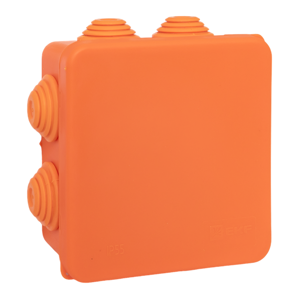 Коробка огнестойкая E45 85х85х40мм IP55 с клеммниками 6 полюсов 0.5-10кв.мм HF EKF plc-kmfr-85-610