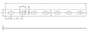 Полоса перфорированная 30мм L2000 2мм ПП30 К202 HDZ EKF pp302000-2-HDZ