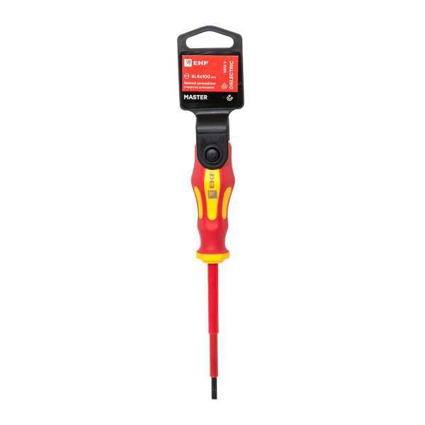 Отвертка SL4х100мм Master 1000В Basic EKF sl-4-100-mas-in