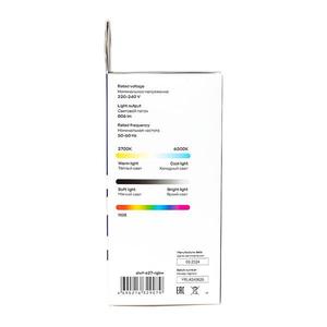 Лампа светодиодная Умная Connect 8Вт грушевидная RGBW E27 220-240В WIFI EKF slwf-e27-rgbw