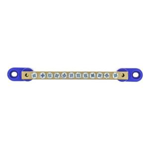 Шина нулевая N 8х12 12 отвер. латунь 2 син. угловых изолятора PROxima EKF sn0-125-12-2