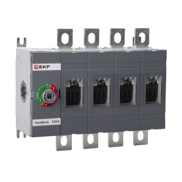 Рубильник 4п 160А без рукоятки управления TwinBlock EKF tb-s-160-4p