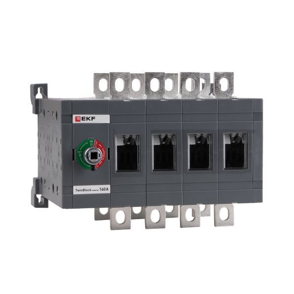Рубильник 4п 160А реверсивный без рукоятки управления TwinBlock EKF tb-s-160-4p-rev