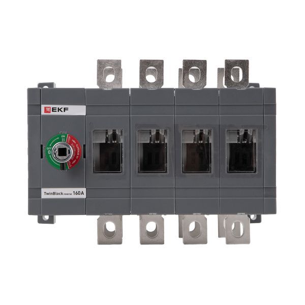 Рубильник 4п 160А реверсивный без рукоятки управления TwinBlock EKF tb-s-160-4p-rev