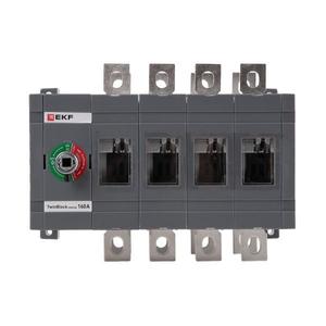 Рубильник 4п 160А реверсивный без рукоятки управления TwinBlock EKF tb-s-160-4p-rev