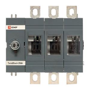 Рубильник 3п 250А без рукоятки управления TwinBlock PROxima EKF tb-s-250-3p