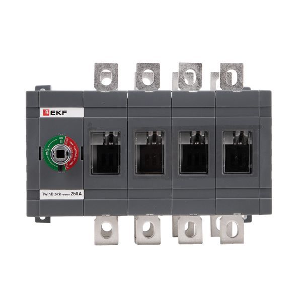 Рубильник 4п 250А реверсивный без рукоятки управления TwinBlock EKF tb-s-250-4p-rev