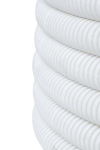 Труба гофрированная ПВХ d20мм с протяжкой бел. (уп.100м) Plast PROxima EKF tg-z-20-100-white