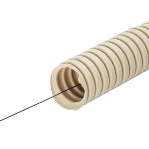 Труба гофрированная ПВХ d25мм с протяжкой свет. дерево (уп.25м) Plast PROxima EKF tg-z-25w