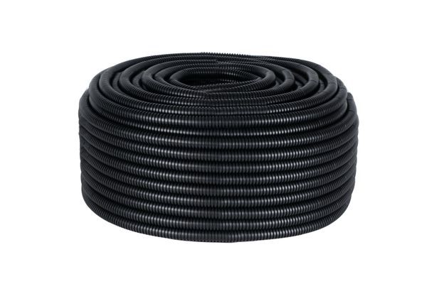 Труба гофрированная ПНД d20мм с протяжкой черн. (уп.25м) Plast PROxima EKF tpnd-20-25m