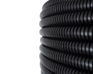 Труба гофрированная ПНД d50мм с протяжкой черн. (уп.20м) Plast PROxima EKF tpnd-50n