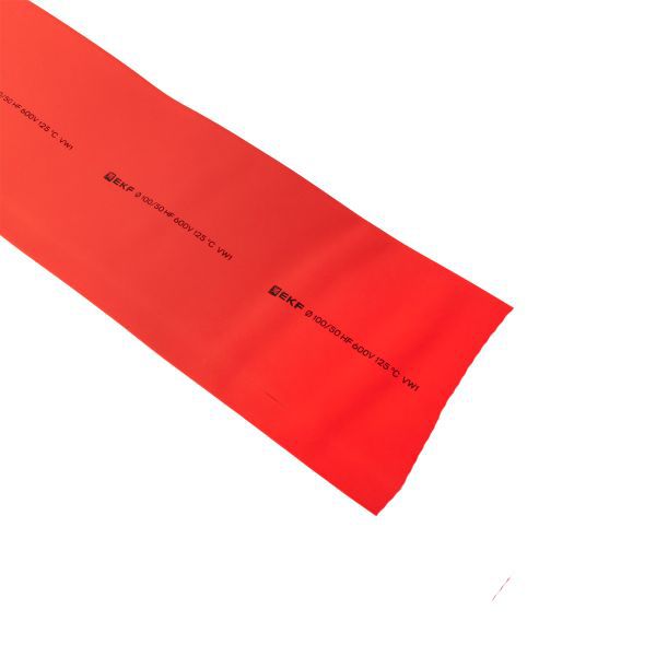 Трубка термоусадочная ТУТ нг 100/50 красн. PROxima (уп.25м) EKF tut-100-r