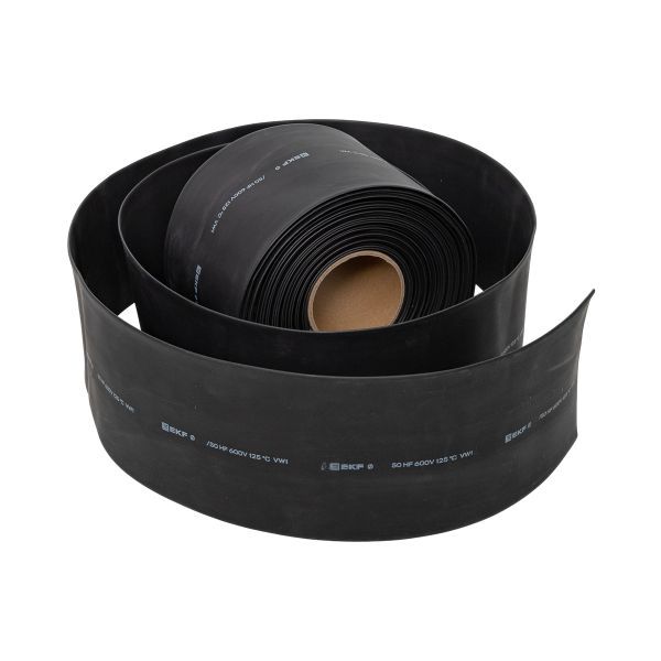 Трубка термоусадочная ТУТ нг 120/60 черн. PROxima (уп.25м) EKF tut-120-b