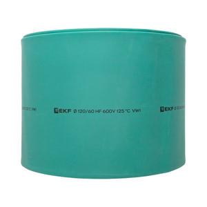 Трубка термоусадочная ТУТ нг 120/60 зел. PROxima (уп.25м) EKF tut-120-j