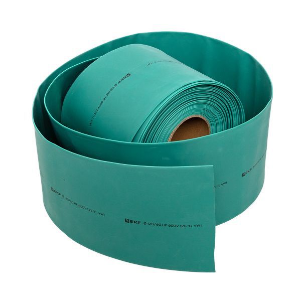 Трубка термоусадочная ТУТ нг 120/60 зел. PROxima (уп.25м) EKF tut-120-j