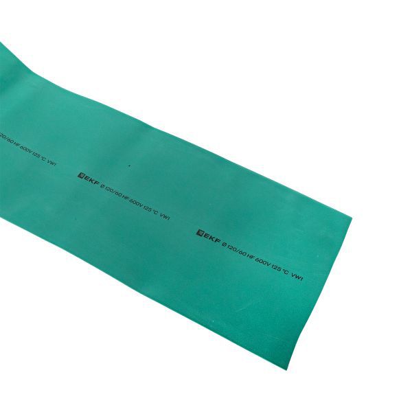 Трубка термоусадочная ТУТ нг 120/60 зел. PROxima (уп.25м) EKF tut-120-j