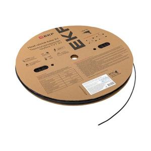 Трубка термоусадочная ТУТ нг 2/1 черн. (уп.200м) EKF tut-2-b
