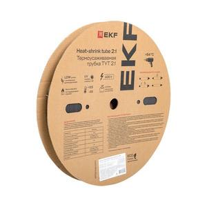 Трубка термоусадочная ТУТ нг 25/12.5 черн. PROxima (уп.50м) EKF tut-25-b