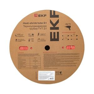 Трубка термоусадочная ТУТ нг 25/12.5 красн. PROxima (уп.50м) EKF tut-25-r