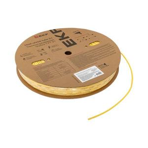 Трубка термоусадочная ТУТ нг 4/2 желт. (уп.200м) EKF tut-4-y