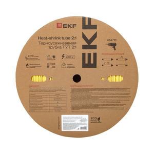 Трубка термоусадочная ТУТ нг 4/2 желт. (уп.200м) EKF tut-4-y